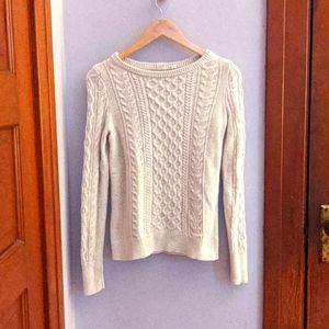 GAP cable knit sweater, cream, XS, not cropped